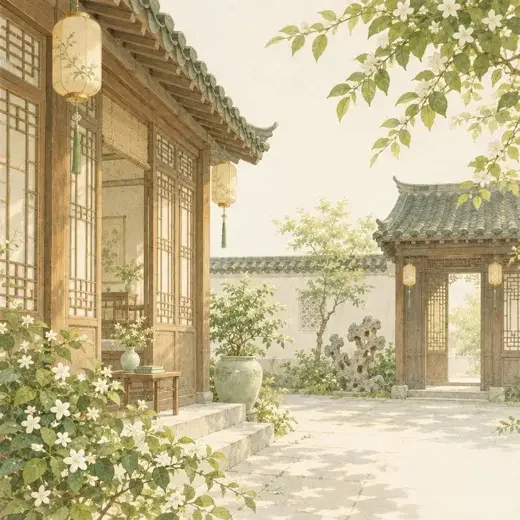 古风绮梦 - 悟空智能推荐短剧站题材 悟空智能推荐短剧站古风绮梦题材纸感插画封面